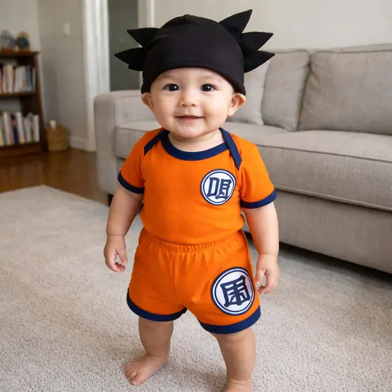 Body Bebê Temático Dragon Ball Goku
