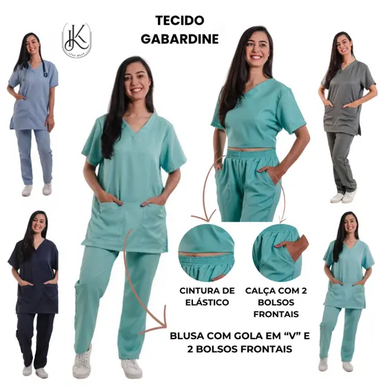 Scrub Pijama Cirúrgico Premium Gabardine – Unissex - Conforto para Hospital e Clínica