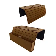 Kit 2 Esteiras Porta Copo Braço Suporte de Sofa Apoio Para Bebidas