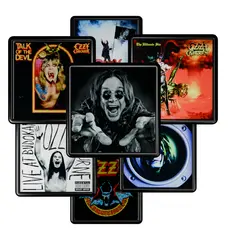 Kit quadros Ozzy Osbourne Rock Heavy Metal Álbuns com moldura 20x20cm