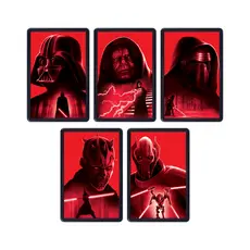 Kit de 5 Quadros Decorativos Com moldura Tamanho 20x30cm Tema Star Wars Diversos Personagens