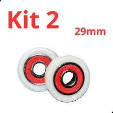 Kit 2 Calço Suporte 29mm com Rolamento 608RS Mancal Ventilador Substitui Bucha Universal Premium