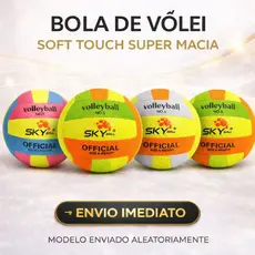 Bola de Vôlei Soft Touch Super Macia para Treinamentos Praia E Quadra