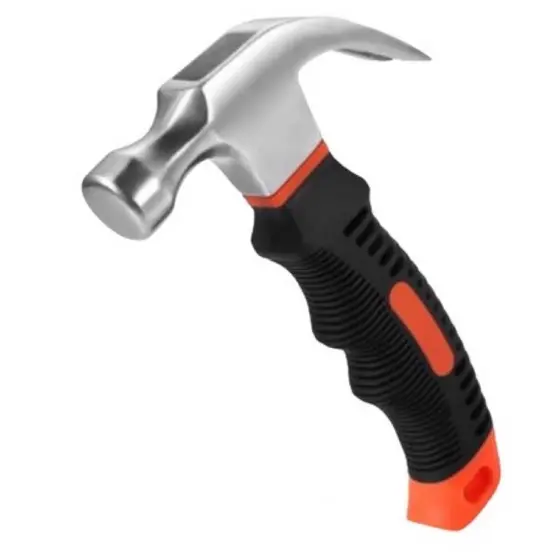 Mini Martelo 16 Cm Cabo Curto Emborrachado Aço Carbono