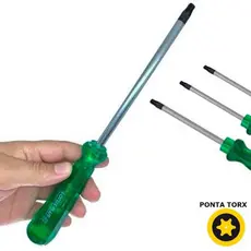 Chave Torx com haste em aço liga cromo vanádio niquelado