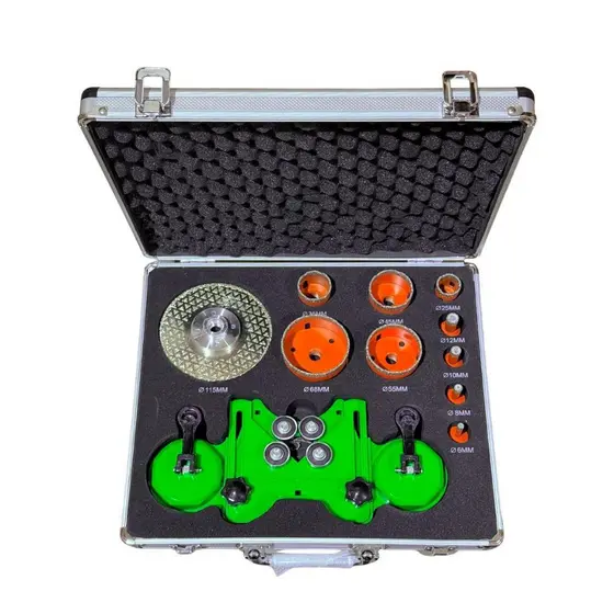 kit jogo de brocas diamantadas esmerilhadeira m14 profissional alta qualidade
