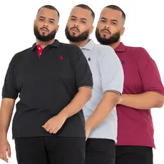 Camisa gola polo masculino plus size G1 G2 G3 Extra Grande Piquet Diango CONFORTAVEL
