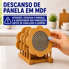 Kit Descansos de Panela em Bambu Resistente, Suporte Para Panelas Quentes, Utensílios de Cozinha, Protetor de Mesa