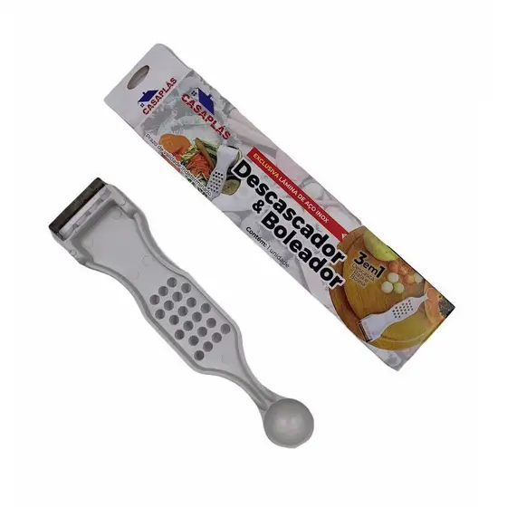 Descascador Cortador Furador Boleador Frutas Legumes 3 em 1