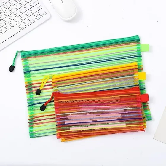 Bolsinha Estojo Nécessaire Nylon Multicolorido Bolsa Multifuncional Com Zíper Multiuso Organizadora