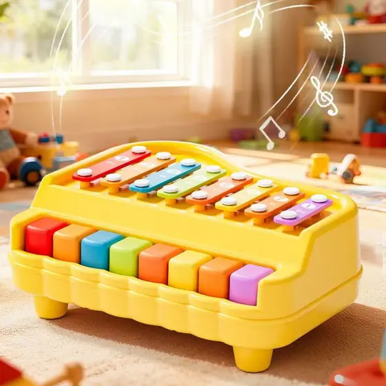 Pianinho Infantil Xilofone Teclado Musical 2 em 1