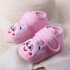 Sapatos De Primavera E Outono Para Bebês Antiderrapantes Com Bordados Adoráveis De Ursos De Cartoon-Solteiros Fofinhos