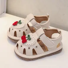 Festa das Patinha ! Adoráveis Sandálias De Apito Para Bebês Meninas-0-2 Anos , Sola De Borracha Antiderrapante , Sapatos