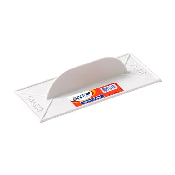 Desempenadeira plástica PVC 07x16cm Para grafiato - Castor