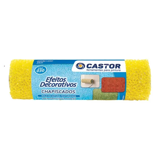 Rolo espuma texturizado 23CM s/cabo - Castor