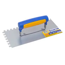 Desempenadeira aço 12x27cm Dentada 8mm Cabo fechado - Castor
