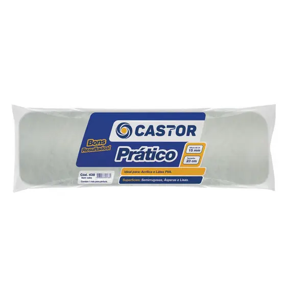 Rolo para pintura Lã Prático 15MMx23CM s/cabo - Castor