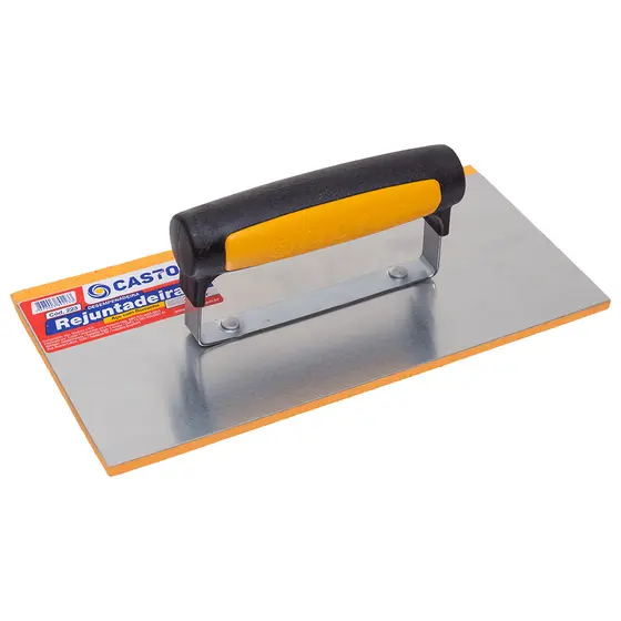 Desempenadeira aço 10x24cm com borracha - Castor