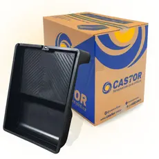 Caixa c/ 10 Bandeja para pintura 1000ml grande Preta - Castor