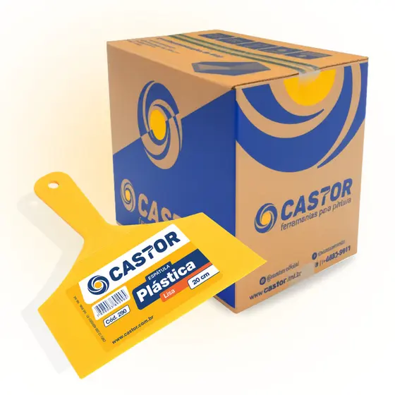 Caixa c/ 12 Espátulas Multiuso de Plástico 20cm Lisa - Castor