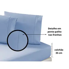 Jogo Lençol Casal King Size 3 Peças 200 Fios 2,00x2,00x0,40