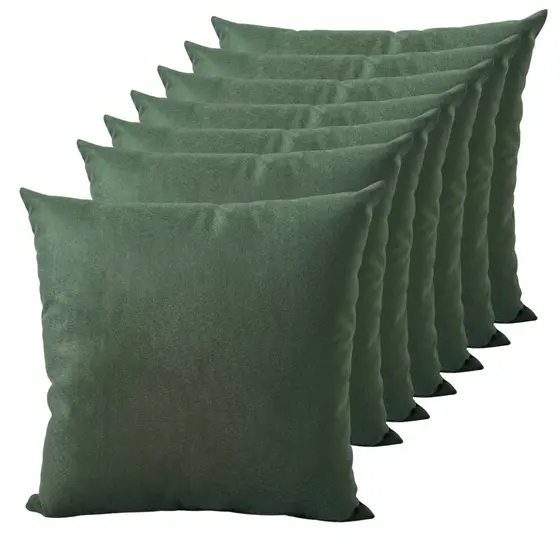 Kit 7 Capas De Almofadas Suede tamanho 60x60 Extra Grande Com Zíper