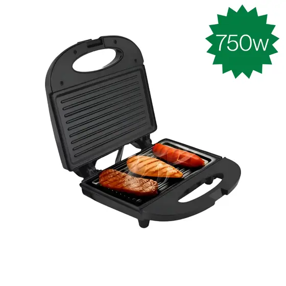 Sanduicheira Grill 2 Em 1 KIAN Antiaderente 750W Preta