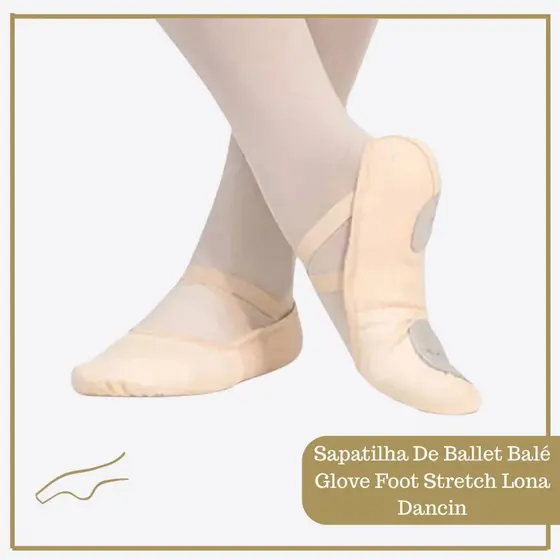 Sapatilha De Ballet Glove Foot Stretch Dancin (Coton e Sarja)