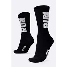Meia HUPI RUN Preto/Branco para Corrida 1 Par, Tamanho 36-42