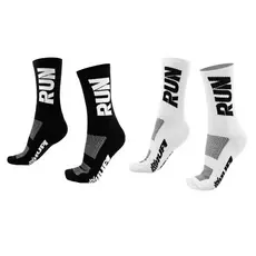 Kit 02 Pares Meia Corrida HUPI Run Preto e Branco Tamanho 36-42