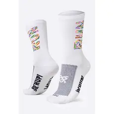 Meia HUPI Run Colors Branca 1 Par, Tamanho LT para pés menores 34-38
