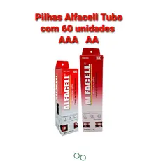 Alfacell AAA Ou AA De Zinco Tubo C/ 60 Unidades