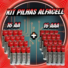 Alfacell 16AAA Palito + 16 AA Normal ou Escolha sua Quantidade