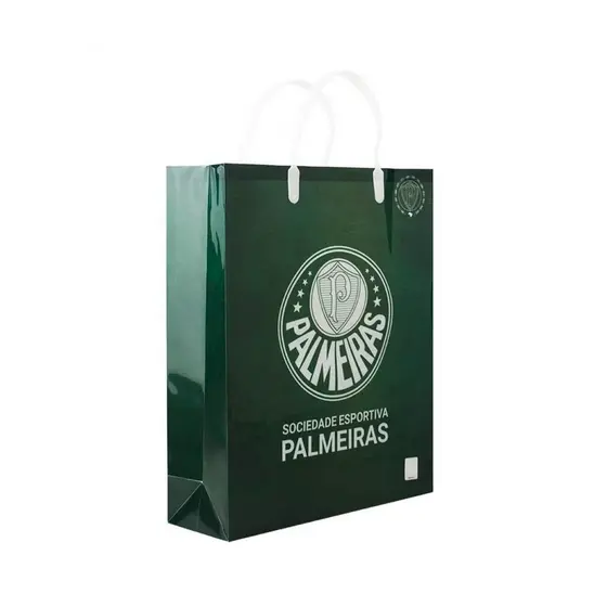 Sacola De Presentes Escudo Time 33x9x27cm - Palmeiras