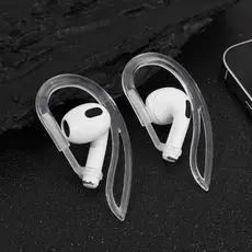 Suporte Fone De Ouvido Gancho Confortavel Compativel Airpods Anti Queda Silicone Macio Transparente