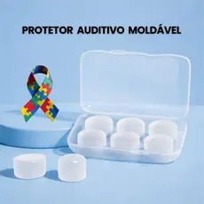 Tampao Ouvido Protetor Auditivo Abafador Ruidos Auricular Silicone Moldavel Ronco Nataçao Autismo