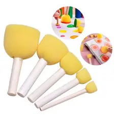 Kit Pincéis Pincel de Espuma Batedor Tinta Pintura Textura Yins Paper