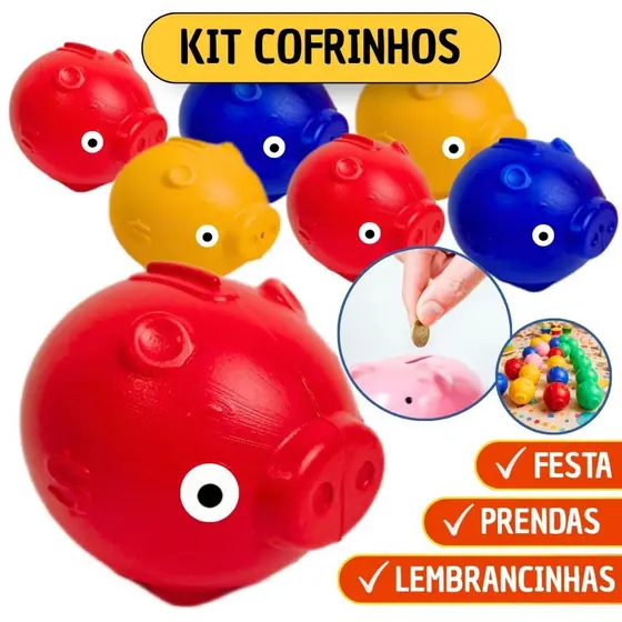 Kit Cofrinho Brinquedo Lembrancinha Festa Aniversario