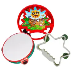 Kit 3 Pandeirinho Pandeiro Infantil Brinquedo Musical