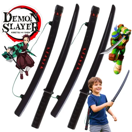 Espada De Brinquedo Ninja Samurai Infantil + Bainha C/ Corda