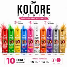 Tinta Spray Temporária para Cabelos Kolore Fashion – Fácil de Remover 150ml