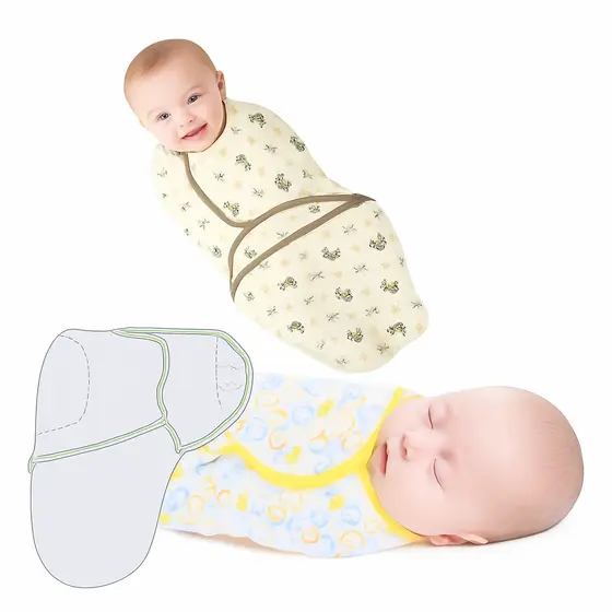 Cueiro Charutinho Swaddle Me Para Bebe Ajustavel com Velcro