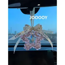 Pingente de carro de cristal estrela de cinco pontas Ping An Fu High-end espelho retrovisor pingente artesanal presente