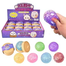 Dumpling Squishy Toys , Com Steamer Cute Soft , Mini Glitter Pinch Sensory Fidget Ball