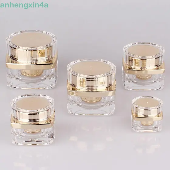 Frascos De Loção ANHENGXIN , Potes De Creme Facial De Luxo De 5-50g , Latas De Ouro Roxo Frasco De Embalagem De Viagem