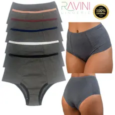 Kit Calcinha Grande Reduz Barriga Modeladora Cintura Alta Pós Parto Compressão Reforçada Suplex REF. 127