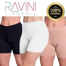 Short Anágua Feminino Bermuda Modeladora Segunda Pele 100% Poliamida ORIGINAL RAVINI