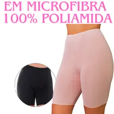 Kit 2 Short Anágua Modelador Segunda Pele Feminino Microfibra 100% Poliamida