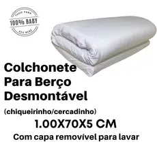 Colchonete Para Berço Portátil ou Cercadinho - Super Macio com fronha removível