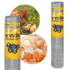 Tela Metálica Hexagonal Vonder Modelo Pinteiro Para Aves Pequenas Altura De 1,2m C/ 50 Metros Em Aço